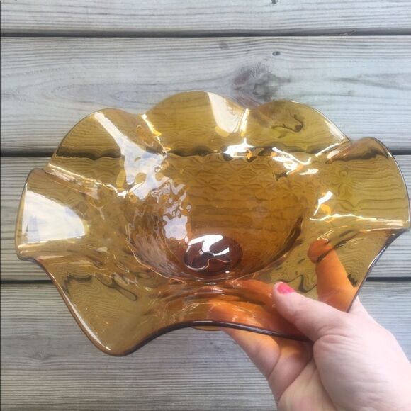 Viking glass Georgian capote bowl - Picture 3 of 8